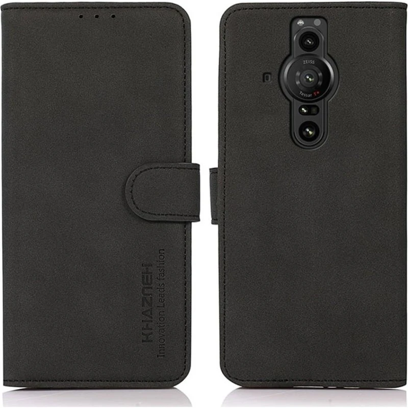 KHAZNEH Vintage Læder Taske til Sony Xperia Pro-I - Sort