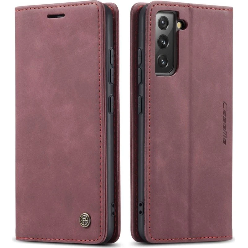 CASEME Retro Pungetui til Samsung Galaxy S22 - Rød