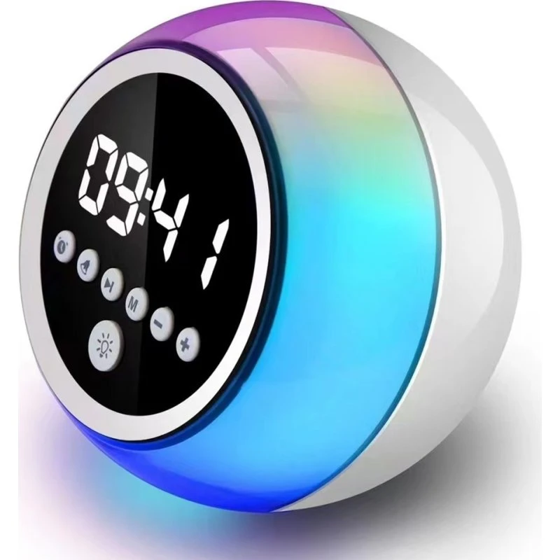 P12 Bluetooth Vækkeur med LED-lys, FM-radio og højttaler