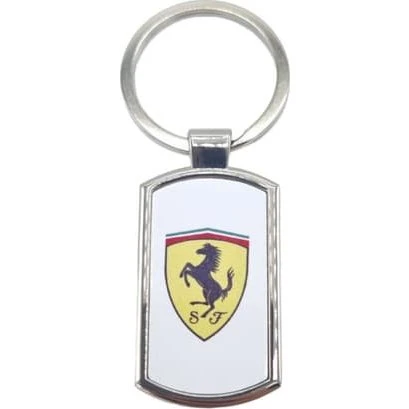 Ferrari Nøglering i sølvfarvet stål