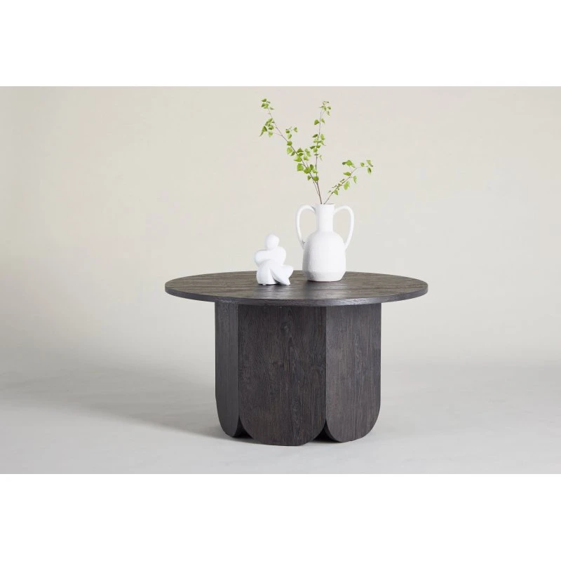 Venture Home Tekla sofabord - Rundt, sort, Ø80 cm