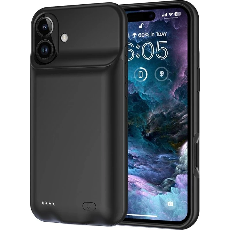 iPhone 16 Batteriskal 7000mAh med LED-indikator