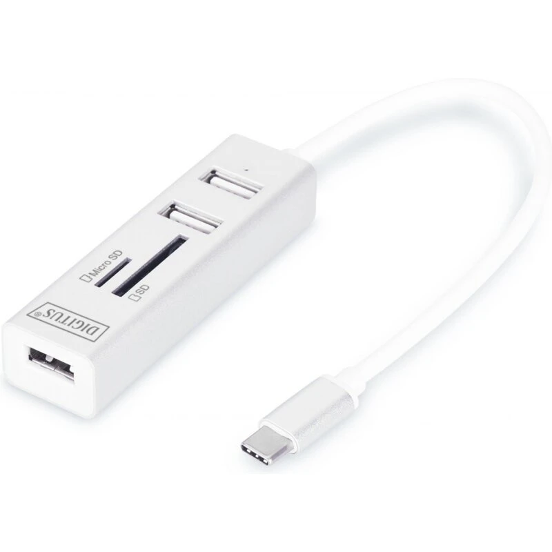 Digitus DA-70243 USB 2.0 kortlæser – hvid