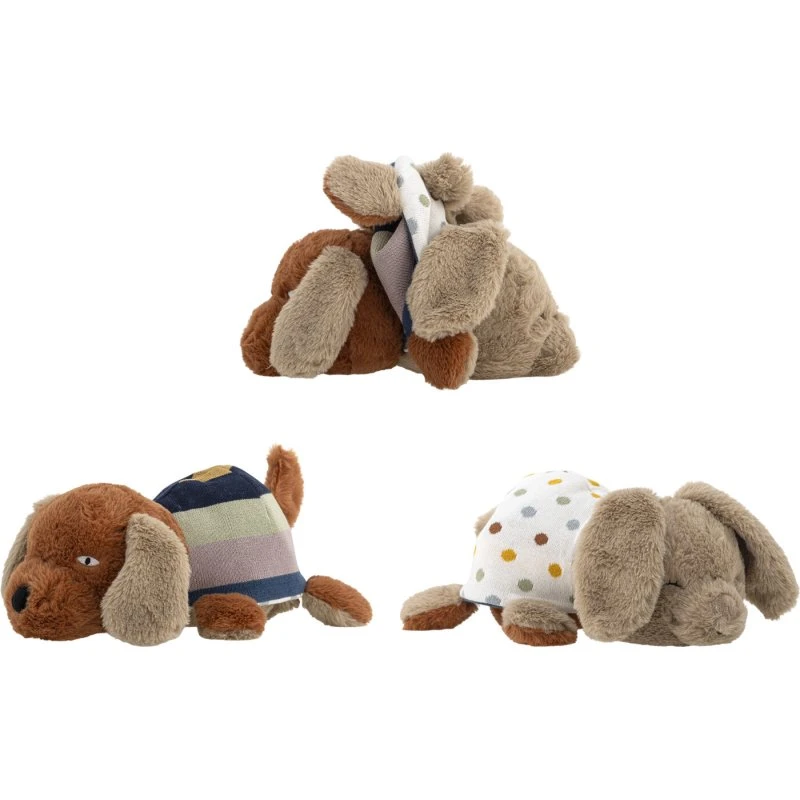 Bloomingville Mini Charlie - Vendbar bamse, hund & kanin, 28 cm