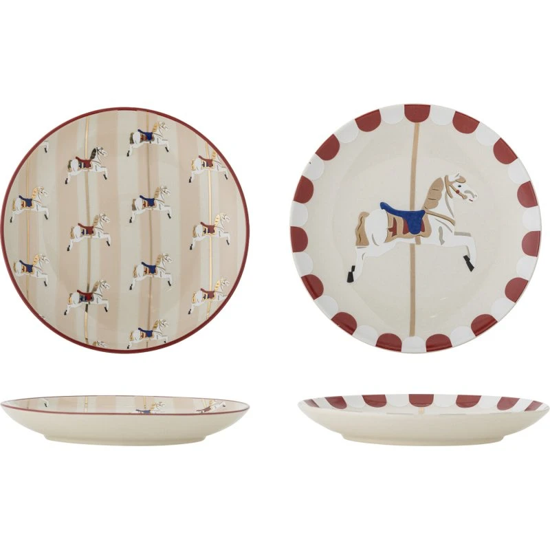 Bloomingville Merry-go-round desserttallerkener, 2 stk, Ø16 cm