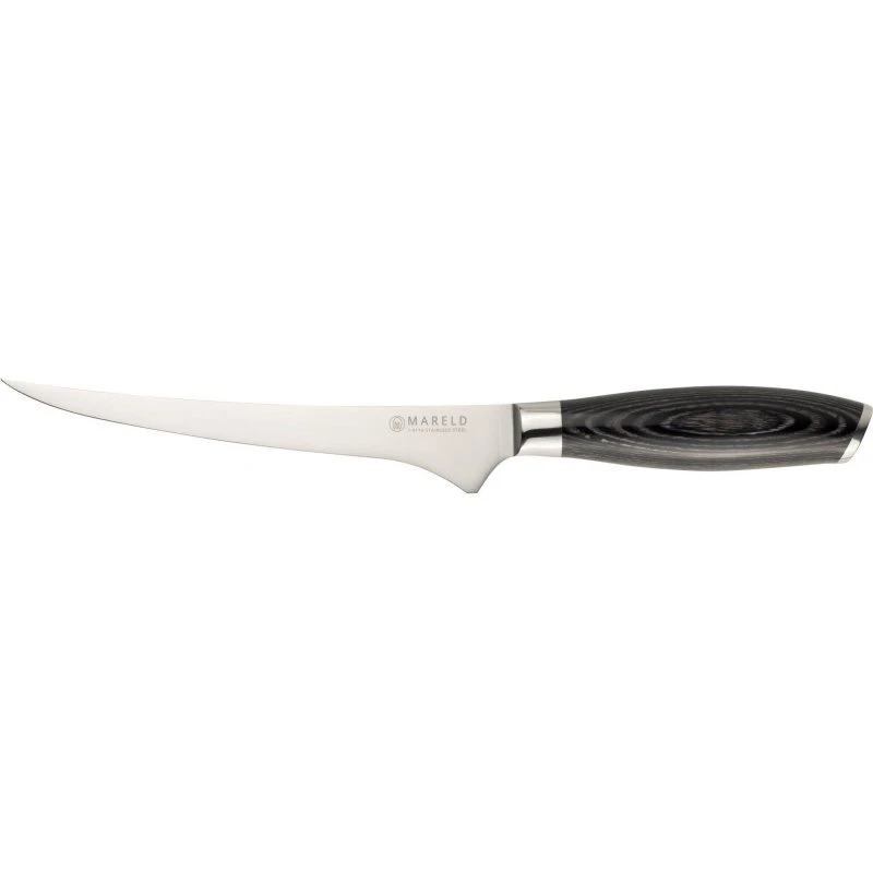 Mareld Akio fleksibel filetkniv 19 cm, sort
