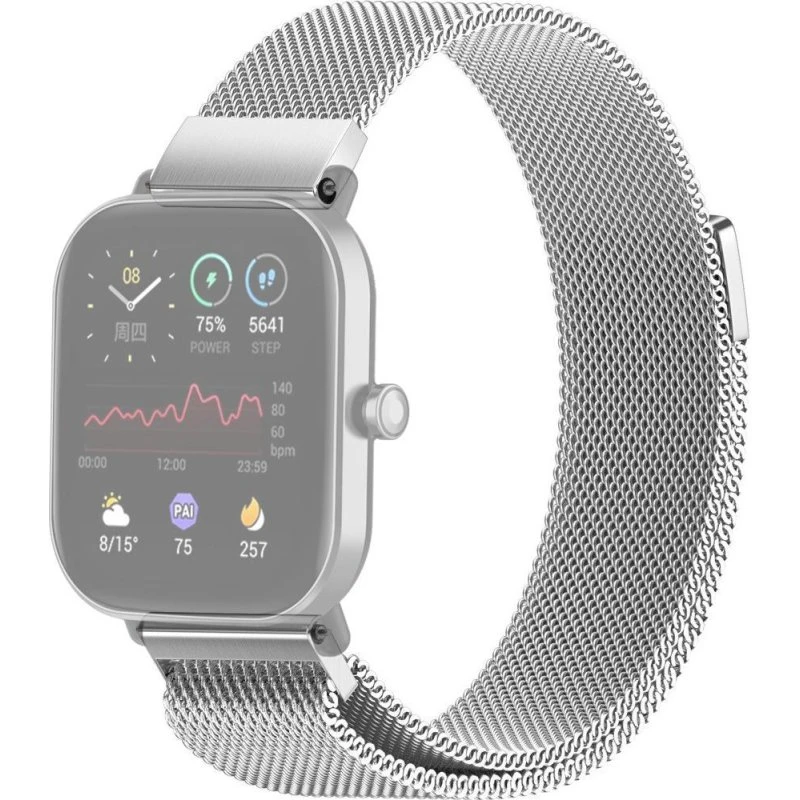 SKALO Milanese Loop til Amazfit Bip, Bip U, Bip U Pro og Bip S