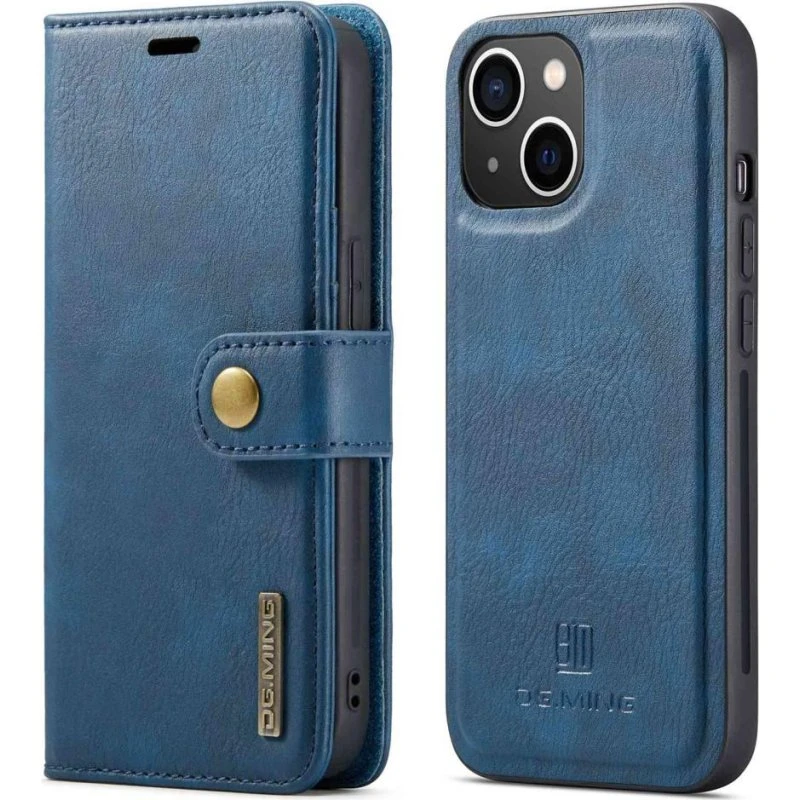 DG MING iPhone 14 2-i-1 Magnetisk Pungetui - Blå