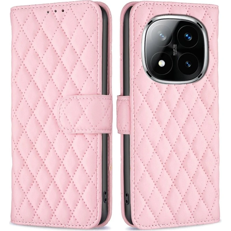 SKALO Xiaomi Redmi Note 14 Pro+ 5G BINFEN Quiltet Cover - Pink