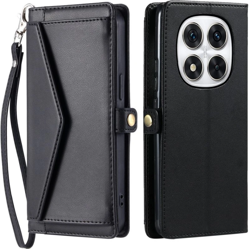 SKALO Xiaomi Redmi Note 14 Pro+ 5G PU-Læder Cover - Sort
