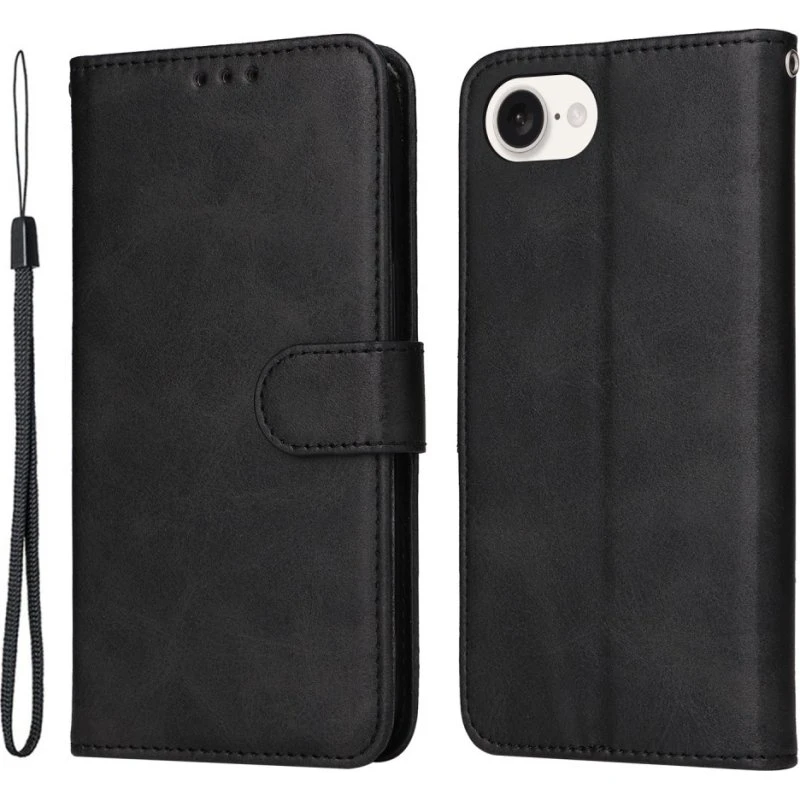 SKALO iPhone 16e PU-læder Flip Cover