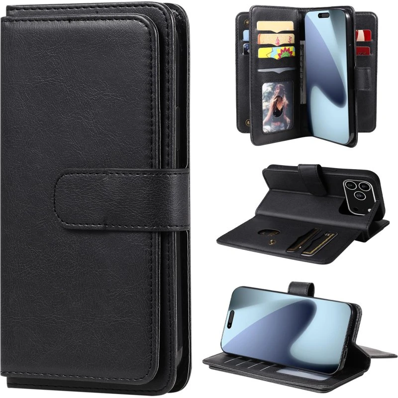 SKALO iPhone 17 Pro KT 10-RUM Flip Cover - Sort