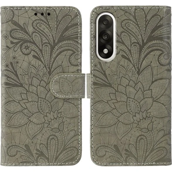 SKALO OnePlus Nord 5 Mandala Blomst Flip Cover - Grå