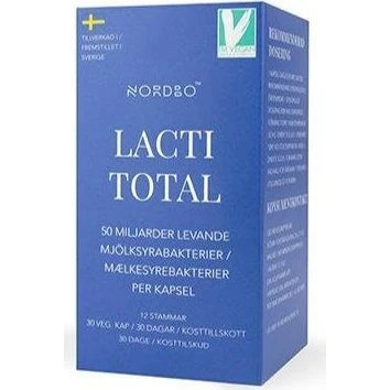 Nordbo LactiTotal 50 mia. mælkesyrebakterier - 30 kapsler