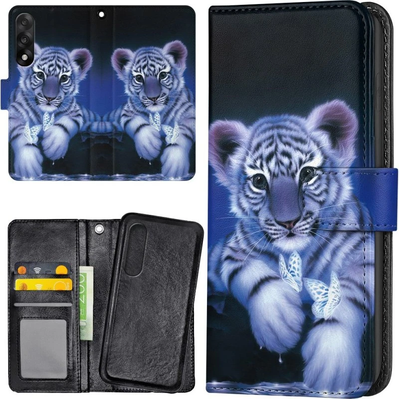 OnePlus Nord 5 Mobilcover med Wallet-design - Tigerunge