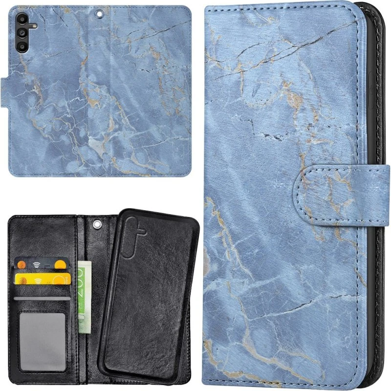 Samsung Galaxy S25 FE Cover Marmor - Pungcover med kortholder