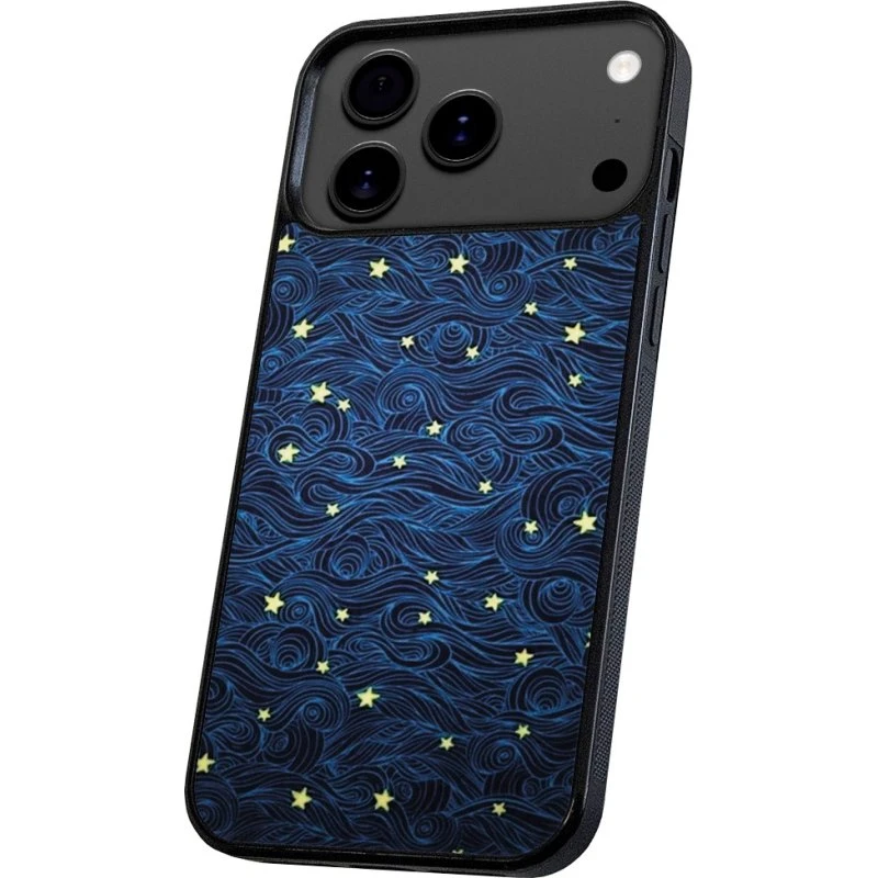 iPhone 17 Pro Max Cover - Stjernemønster, Sort