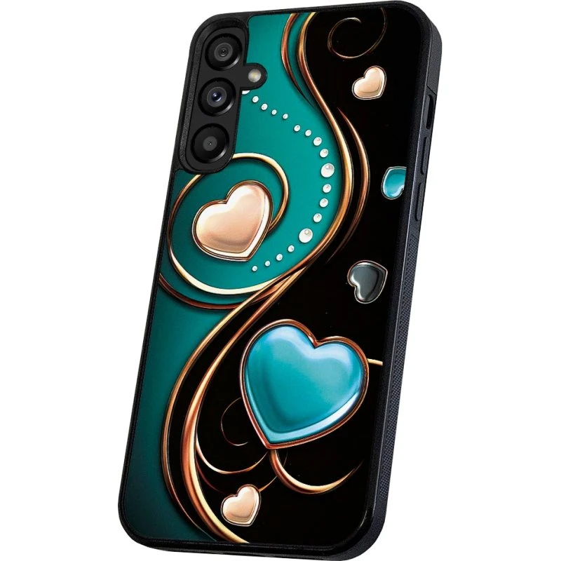 Samsung Galaxy A17 5G Cover med Hjerter - Sort