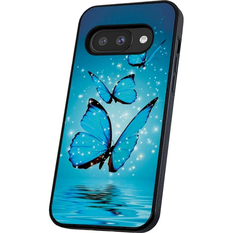 Google Pixel 9A Cover - Glitrende Sommerfugle