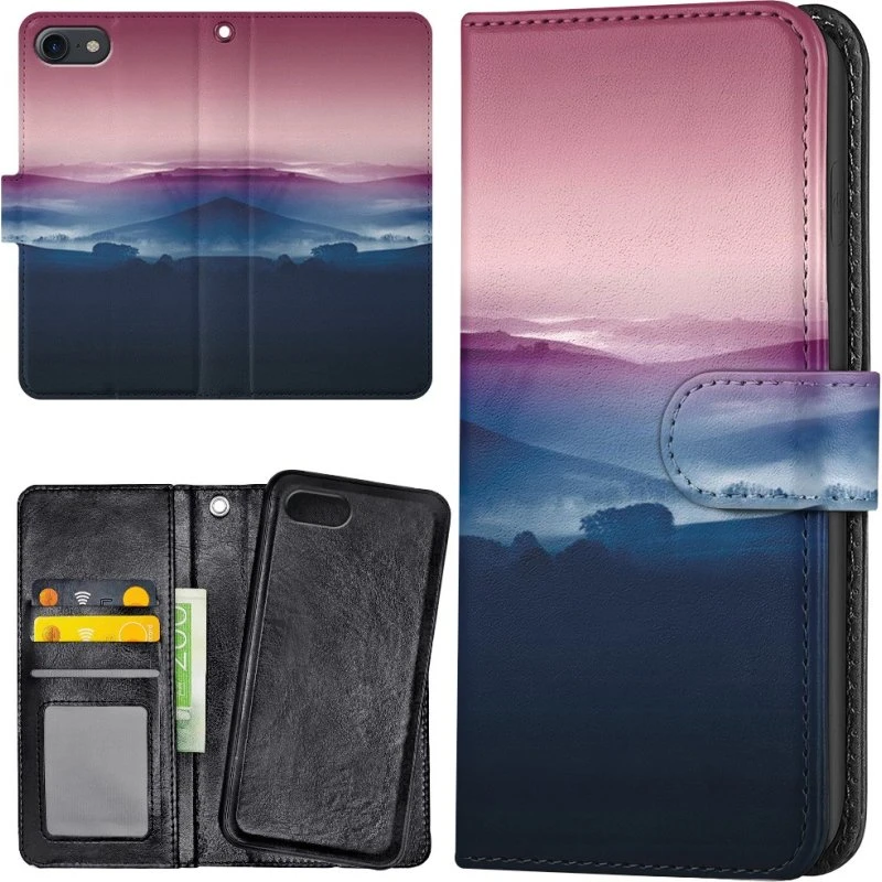 iPhone 16e/17e Mobilcover med Pung - Farverige Dale