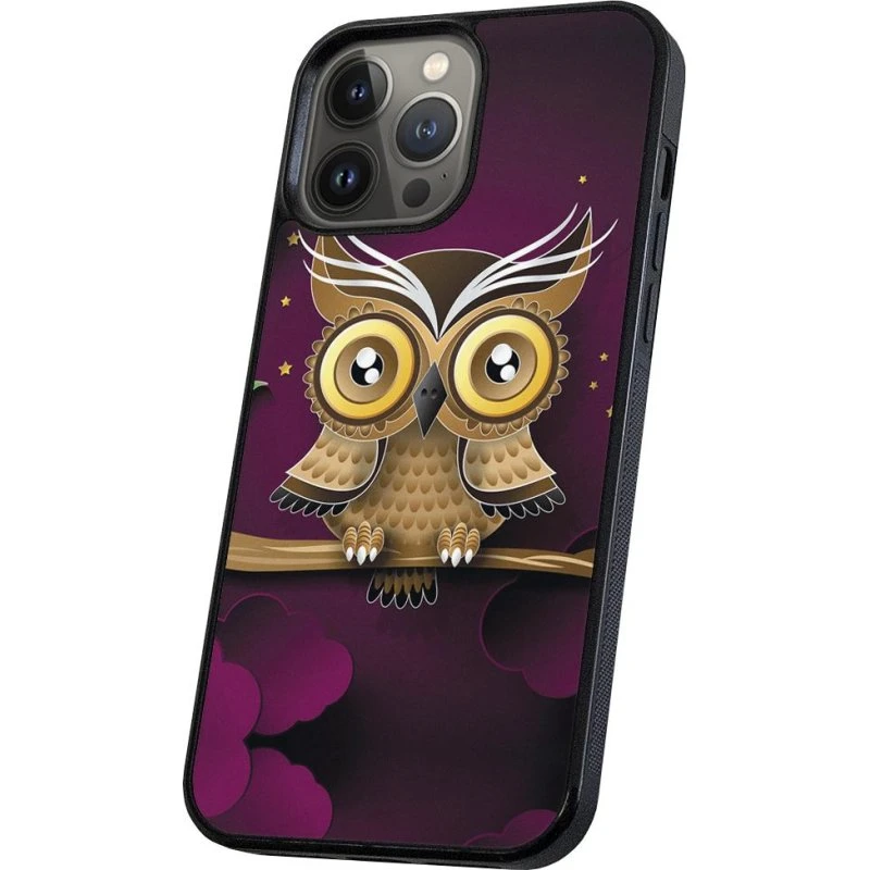 iPhone 13 Pro Max Cover - Lysbrun Ugle