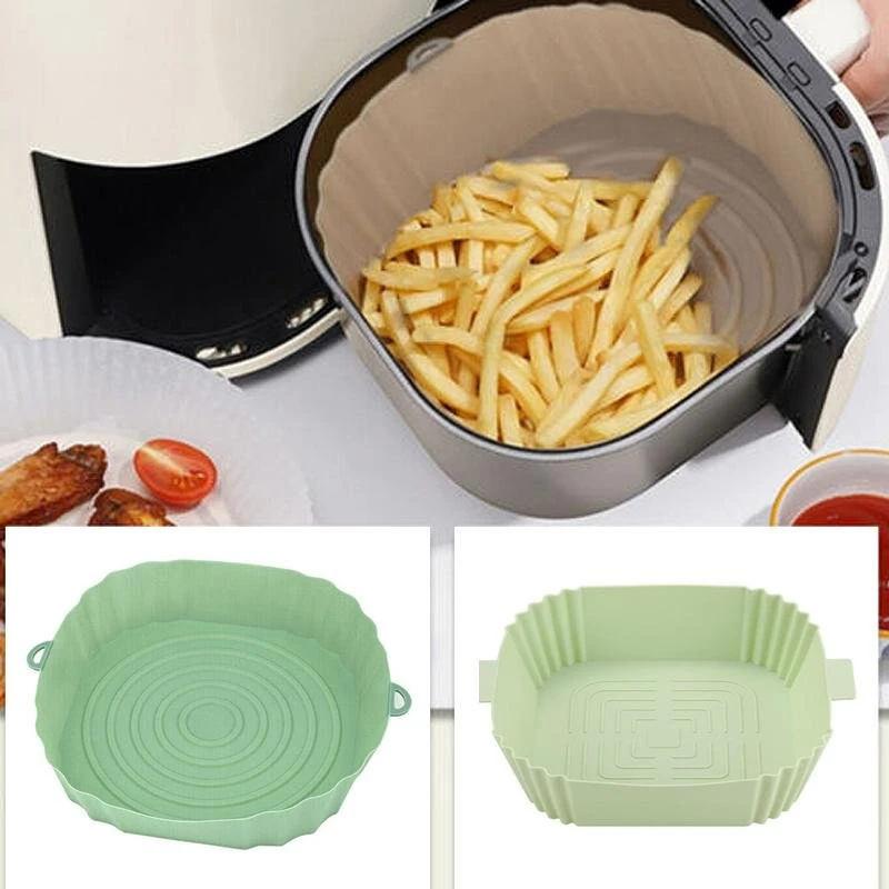 Tunn Airfryer Silikoneform - Genanvendelig Kurv (33g)