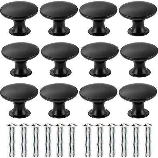 12 stk. Runde Metal Knopper til Kommoder og Skabe