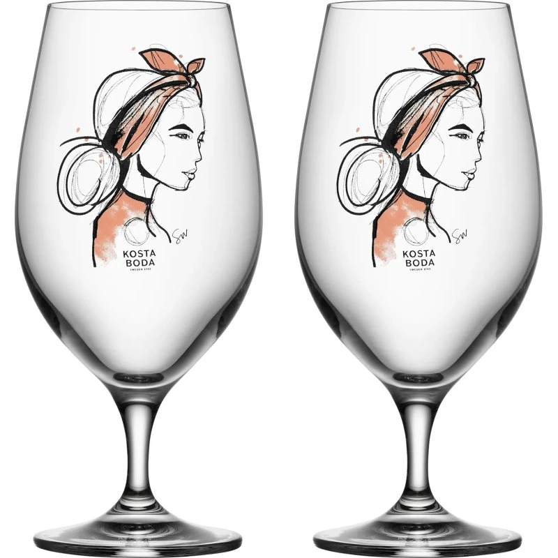 Kosta Boda All About You ølglas, 2 stk. 40 cl