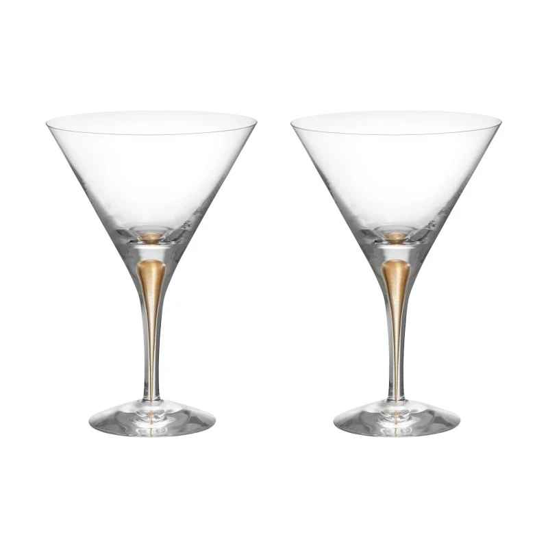 Orrefors Intermezzo Martini Glas Guld 25 cl