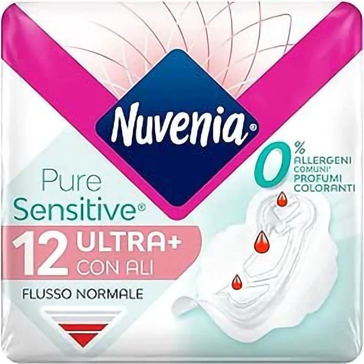 Nuvenia Pure Sensitive Ultra bind med vinger, 12 stk.