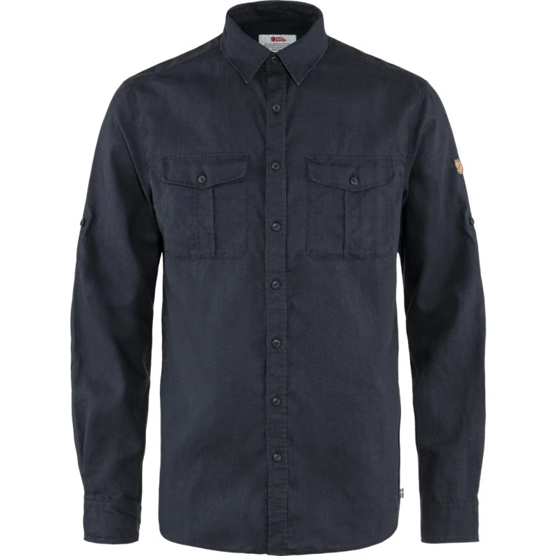 Fjällräven Övik Travel Shirt LS - Dark Navy, M