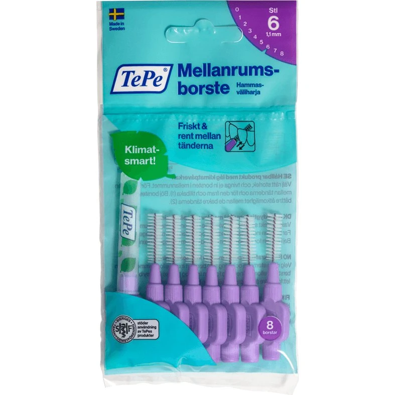 TePe Mellemrumsbørste Original 1,1 mm (Lilla) - 8 stk.