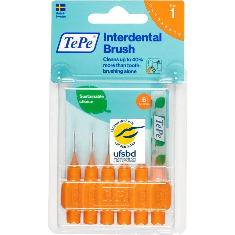 TePe Interdentalbørster 0,45 mm (Orange) - 6 stk.