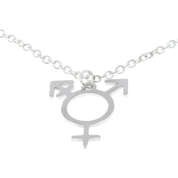 Transgender Symbol Halskæde i Rustfrit Stål - Pride
