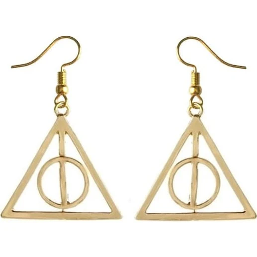 Harry Potter Deathly Hallows Øreringe i Sølvfarvet Metal