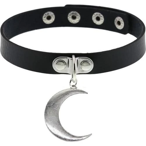 Choker - Crescent Moon - Sort