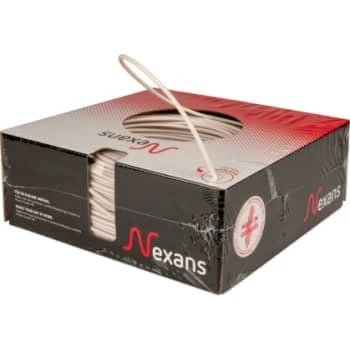 Nexans H07Z1-U 1x2,5 mm² hvid installationsledning, 100m