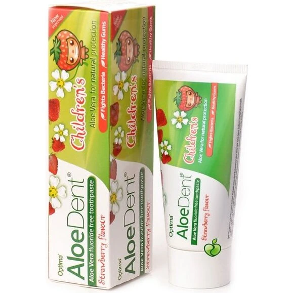 Aloe Dent Børnetandpasta 50 ml – Jordbær, Fluoridfri