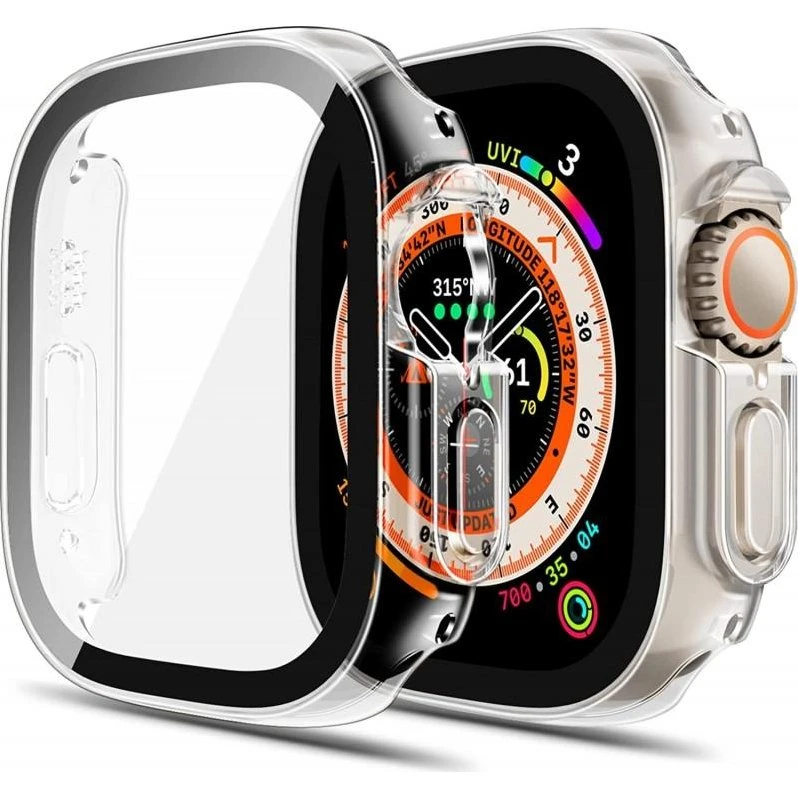 2-PACK Apple Watch Ultra 49mm Skal & 9H Hærdet Glas 2-i-1