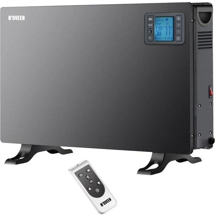 N'OVEEN CH7100 LCD Smart Konvektor Radiator, Sort