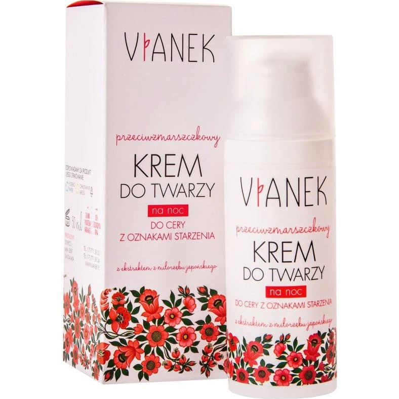 Vianek Anti-Rynke Nat Ansigtscreme med Hyaluronsyre 50 ml