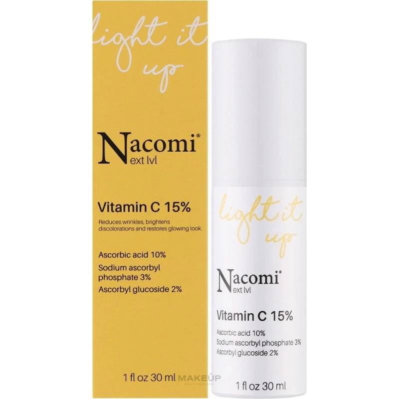 Nacomi Next Level Light It Up C-vitamin Serum 15%, 30ml