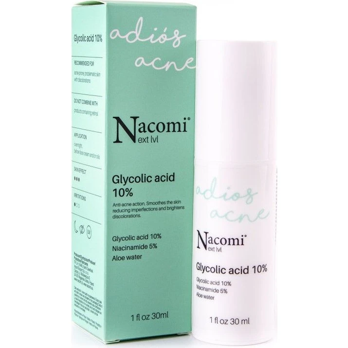Nacomi Next Level Adiós Acne Serum, Glykolsyre 10%, 30 ml