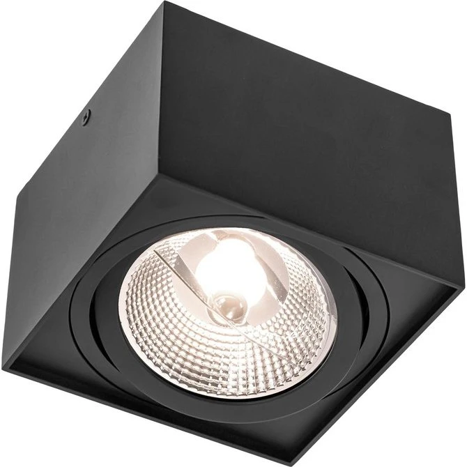 Chloe AR111 GU10 Firkantet Spotlampe - Sort, 145x145mm
