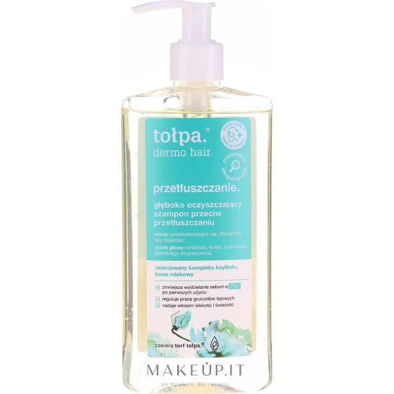 Tołpa Dermo shampoo dybderensende til fedtet hår, 250 ml