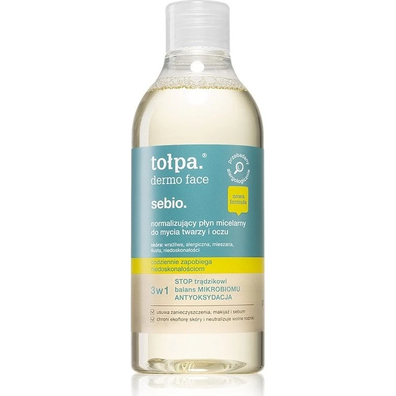Tołpa Dermo Sebio 3-i-1 Micellarvand til uren hud, 400 ml
