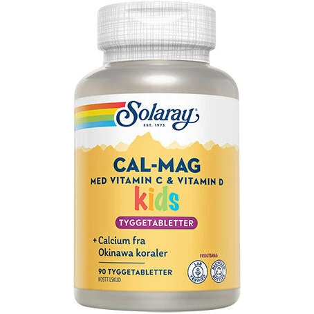 Solaray Cal-Mag Kids 90 tyggetabletter