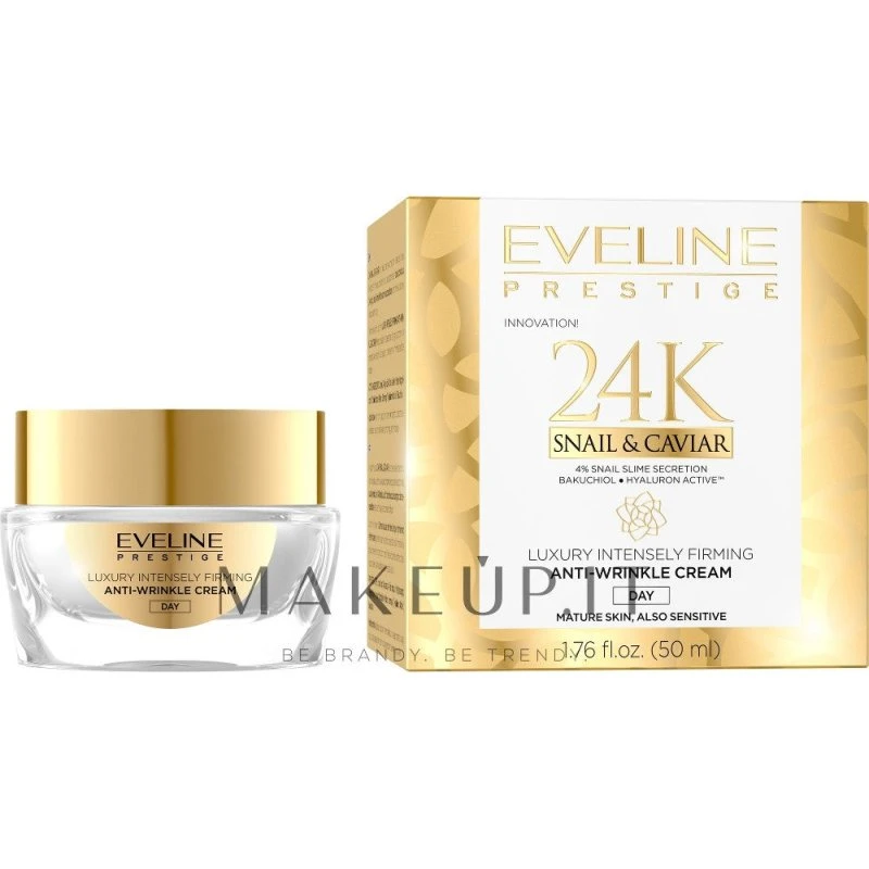 Eveline Cosmetics 24K Snegle- & Kaviar Anti-Rynke Dagcreme 50 ml