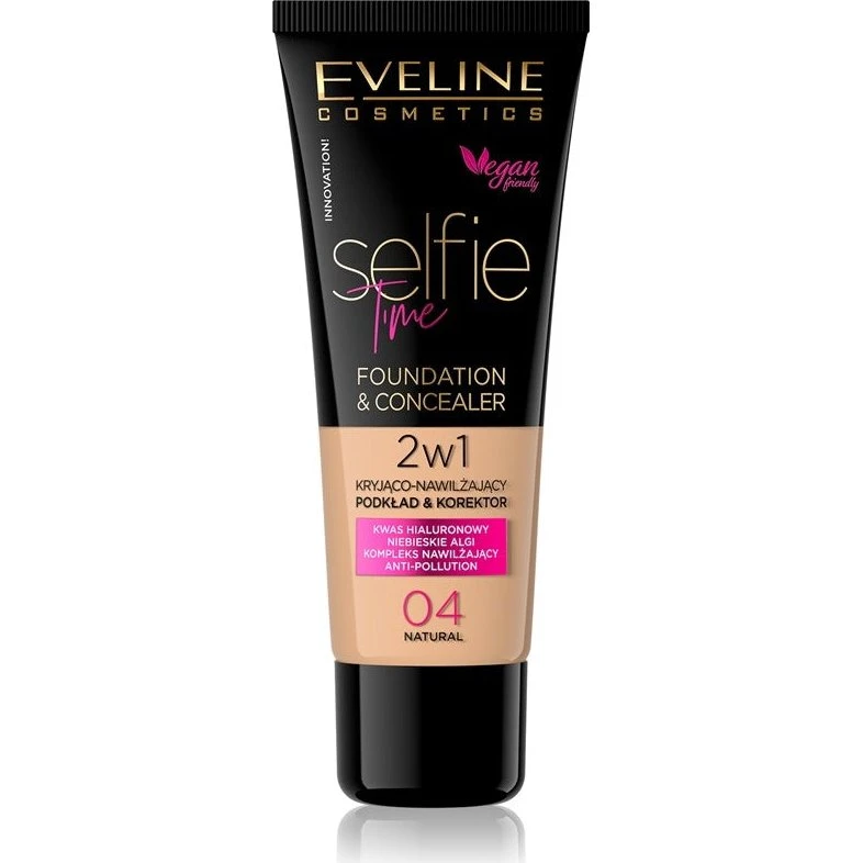 Eveline Selfie Time 2in1 Foundation og Concealer 04 Naturale 30 ml