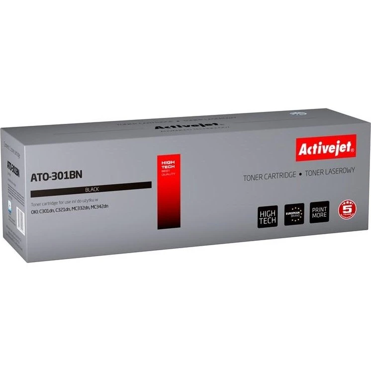 Activejet ATO-301BN Toner til OKI 44973536 - Sort, 2.200 sider
